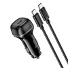 Адаптер автомобільний Hoco rank single port Car charger Z58 (Type-C to Type-C set) |1Type-C, 30W/3A, black