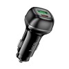 Адаптер автомобільний HOCO Rank dual port car charger Z58A |1USB/1Type-C, 48W/3A, PD30W/QC| black