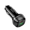 Адаптер автомобільний HOCO Rank dual port car charger Z58A |1USB/1Type-C, 48W/3A, PD30W/QC| black
