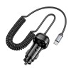 Адаптер автомобільний HOCO Rank car charger Z58B (Type-C cable set) |1Type-C, 48W/3A, PD30W/QC| black