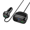 Адаптер автомобільний HOCO Rank car charger Z59A |2USB/2TypeC/1 slot 240W cigarette lighter, PD30W/QC, 96W/3A| black