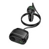 Адаптер автомобільний HOCO Rank car charger Z59A |2USB/2TypeC/1 slot 240W cigarette lighter, PD30W/QC, 96W/3A| black