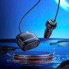 Адаптер автомобільний HOCO Rank car charger Z59A |2USB/2TypeC/1 slot 240W cigarette lighter, PD30W/QC, 96W/3A| black