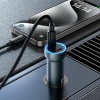 Адаптер автомобільний HOCO Prosperous (2C) car charger Z54B (Type-C to Type-C set) |2Type-C, PD/QC, 60W/3A| grey