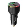 Адаптер автомобільний HOCO Avant-garde car charger NZ17 |2USB/Type-C, 75W/3A, PD/QC| black