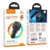 Адаптер автомобільний HOCO Avant-garde car charger NZ17 |2USB/Type-C, 75W/3A, PD/QC| black