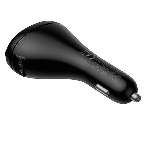 Адаптер автомобільний HOCO Star cigarette lighter car BT FM transmitter E88 |1USB/2Type-C/DC 120W, 35W/3A, PD/QC| black