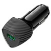 Адаптер автомобільний BOROFONE Solid single-port car charger BZ31 |1USB, 18W/3A, QC| black