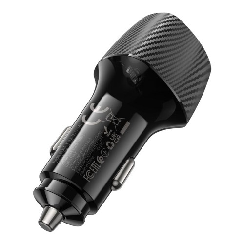 Адаптер автомобільний BOROFONE Solid dual-port car charger BZ31A |2USB, 17W/3.4A Max| black