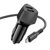 Адаптер автомобільний BOROFONE Solid dual-port car charger Micro USB Set BZ31A |2USB, 17W/3.4A Max| black