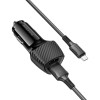 Адаптер автомобільний BOROFONE Solid dual-port car charger Micro USB Set BZ31A |2USB, 17W/3.4A Max| black