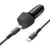 Адаптер автомобільний BOROFONE Solid single-port PD30W car charger C to C set BZ31B |1Type-C, 30W/3A, PD/QC| black