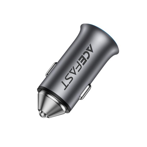 Адаптер автомобільний ACEFAST PD dual port metal car charger B16 |1Type-C/1USB, PD/QC, 95W/3A| grey
