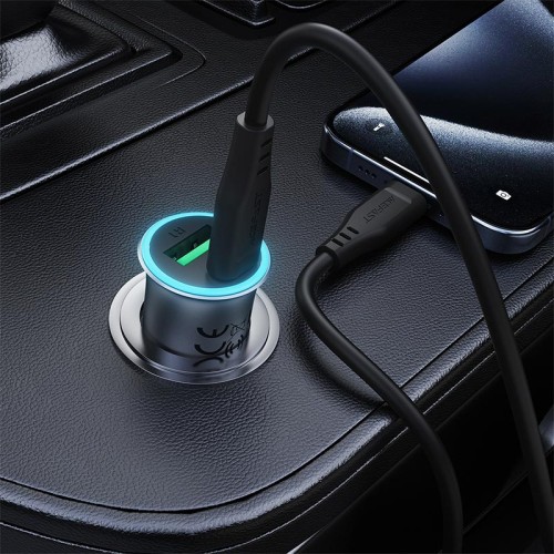 Адаптер автомобільний ACEFAST PD dual port metal car charger set (P5) B16 |1Type-C/1USB, PD/QC, 95W/3A| grey