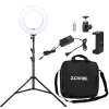 Тримач з кільцевим освітленням 14" ZM336 |180cm Tripod Stand, Plug Powered, 3200-5600K| black