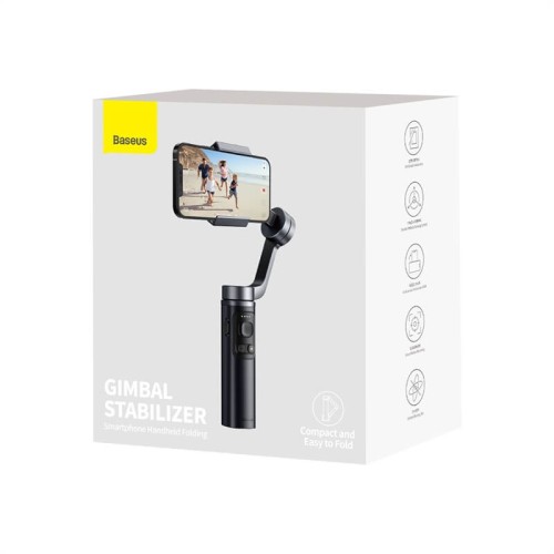 Ручний стабілізатор BASEUS Control Smartphone Handheld Folding Gimbal Stabilizer (SUYT-D0G) grey