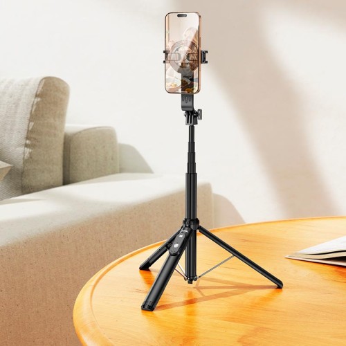 Селфі-монопод HOCO Sherkhan magnetic aluminum alloy live broadcast holder K25 |BT5.2, 60-105mm, 2h| black
