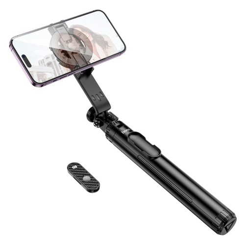 Селфі-монопод HOCO Sherkhan magnetic aluminum alloy live broadcast holder K25 |BT5.2, 60-105mm, 2h| black