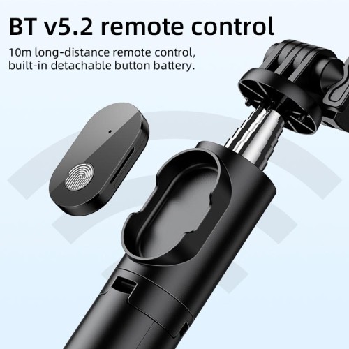 Селфі-монопод BOROFONE Cool line tripod telescopic selfie stick DBY01 |BT5.2, 70сm, 4.5-7"| black