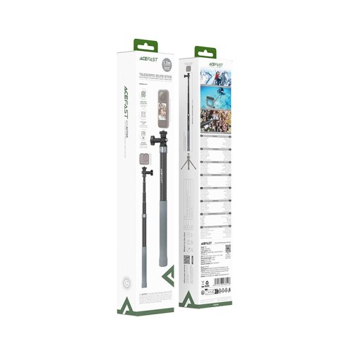 Монопод ACEFAST carbon fiber telescopic selfie stick E38 |1.2m| black-grey