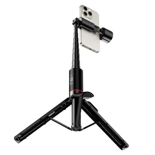 Монопод-тріпод HOCO Spring live broadcast holder with fill light K34 |297-1360mm, 4.5-7", BT5.2| black