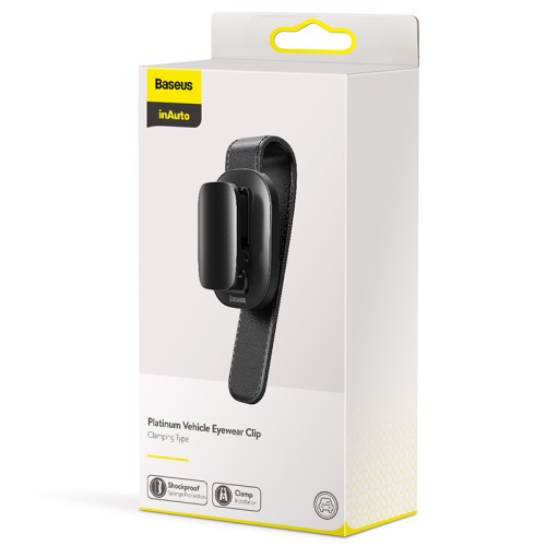 Автомобільний тримач для окулярів Baseus Platinum Vehicle Eyewear Clip (clamping type) black