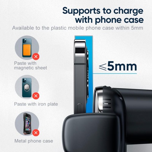 Тримач JOYROOM Electric Wireless Car Charger Holder Long Arm version JR-ZS248 |4.5-6.7", 15W| black