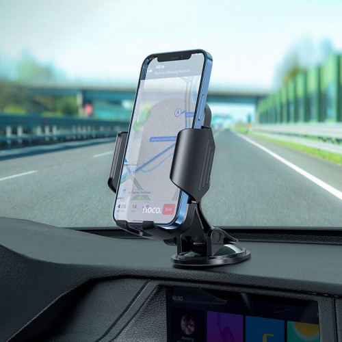 Тримач HOCO Just fast suction cup car holder CA82 black