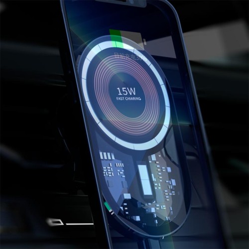 Тримач Transparent Magnetic Wireless Car Charger XYJ T10 |15W| transparent-black