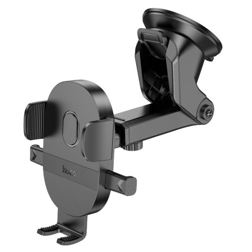Тримач HOCO Mighty one-button car holder H19 (center console) black