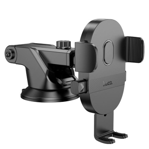 Тримач HOCO Mighty one-button car holder H19 (center console) black