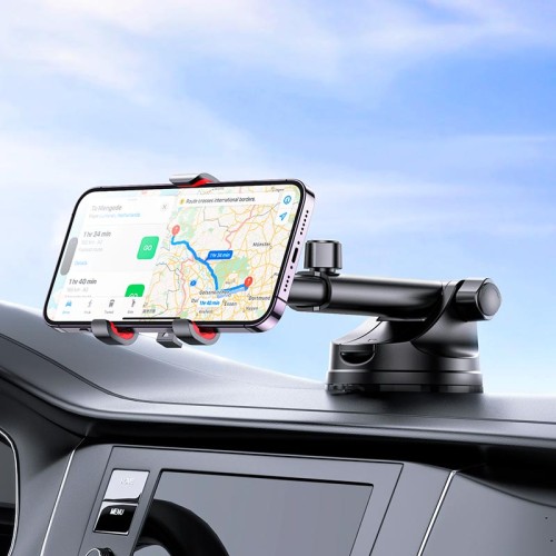 Тримач HOCO Dragon automatic clamping car holder H22 (center console) black