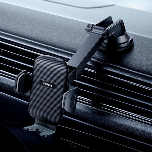 Тримач Baseus UltraControl Go Series Clamp-Type Phone Holder (Suction Cup Version) |5.4-7.2"| black