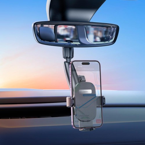 Тримач HOCO Waves rearview mirror car holder H17 |4.7-7"| black