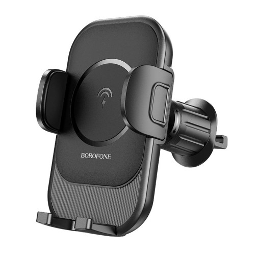 Тримач Borofone Blue Charm wireless fast charging Car holder (air outlet) BH204 |15W, 4.5-7"| black