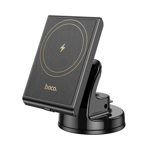 Тримач HOCO Precious magnetic wireless fast charging Car holder HW20 (center console) black