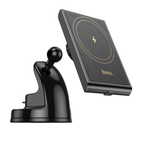 Тримач HOCO Precious magnetic wireless fast charging Car holder HW20 (center console) black