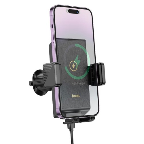 Тримач HOCO Precious wireless fast charging Car holder HW21 (air outlet) |15W, 4.5-7"| black