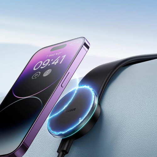 Тримач Baseus C02 Pro Series Magnetic Wireless Charging Car |15W| (C40156000111-00) black