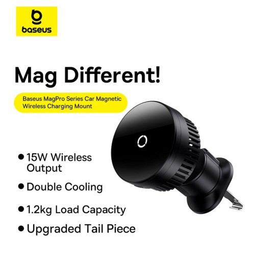 Тримач Baseus MagPro Magnetic Wireless Charging Car Mount Air Vent Version 15W black