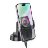 Тримач HOCO Traveler infrared RGB wireless fast charging car holder (center console) HW27 |15W| black