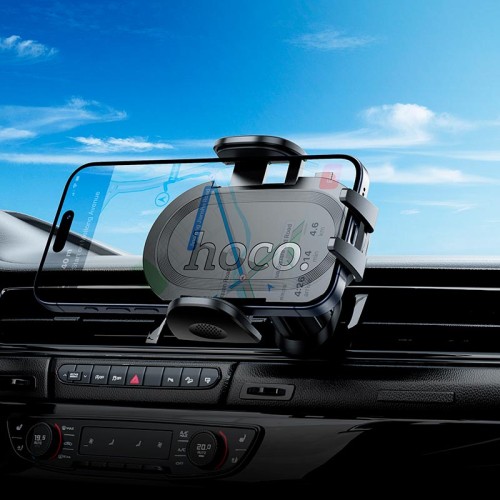 Тримач HOCO Brusco ultra-thin push-type car holder (air outlet) H53 |4.5-7"| black