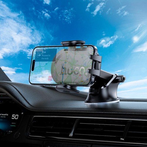 Тримач HOCO Brusco ultra-thin push-type car holder (center console) H54 |4.5-7"| black