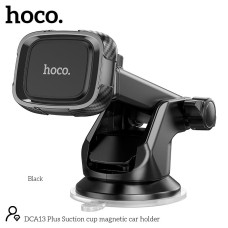 Тримач HOCO Suction cup magnetic car holder DCA13 Plus black