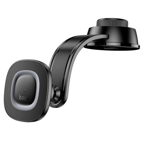 Тримач HOCO Crown magnetic wireless charging car holder (center console) HW31 |4.5-7", 15W| black