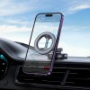 Тримач HOCO View folding magnetic ring car holder(center console) H77 black