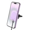 Тримач HOCO Crystal magnetic wireless fast charging car holder HW17 (air outlet) |15W| grey