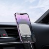 Тримач HOCO Crystal magnetic wireless fast charging car holder HW17 (air outlet) |15W| grey