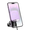 Тримач HOCO Crystal magnetic wireless fast charging car holder HW18 (center console) |15W| purple