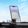 Тримач HOCO Crystal magnetic wireless fast charging car holder HW18 (center console) |15W| grey
